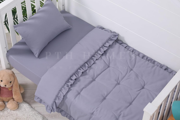 Solids - 3 Pcs Crib's Bedding Set