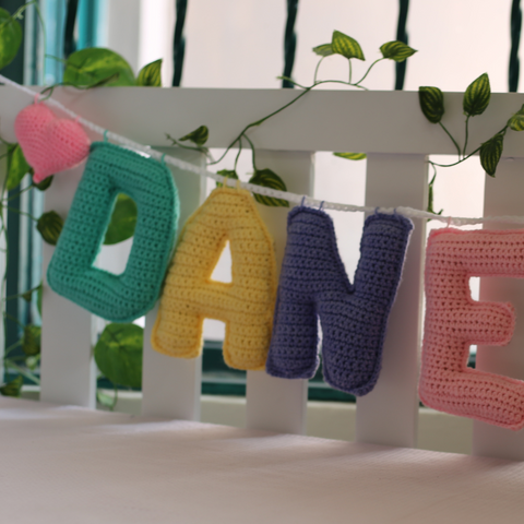 Crochet Alphabet Garland