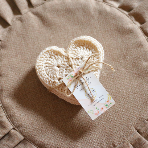 Crochet Heart Coasters (Pair)