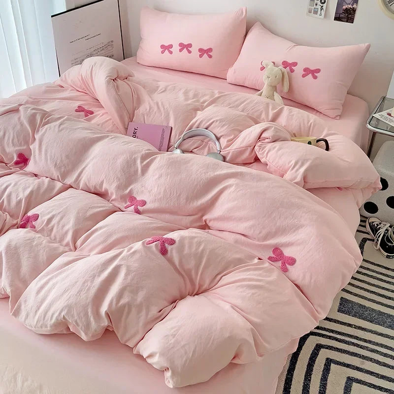 Pink Bow 🎀 - Embriodered Bedding