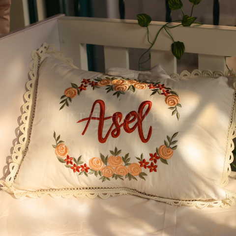 Name - Embroidered Cushion