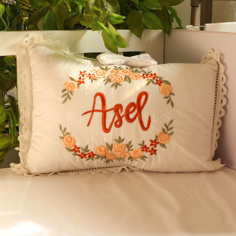 Name - Embroidered Cushion