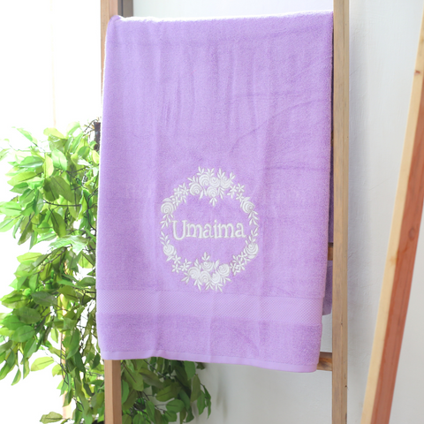 Customized Name Embroidered - Towel (Colored)
