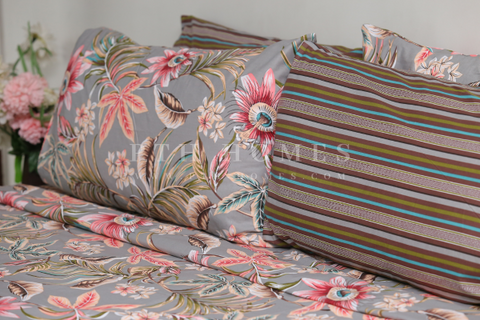 Pink & Grey - Export Quality Cotton