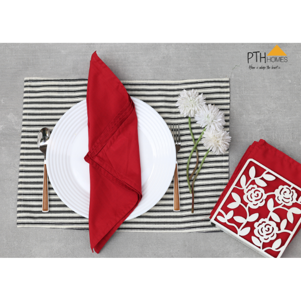 Red Table Napkins - Set of 6