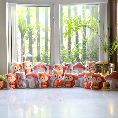 Set of 12 Goodie Bags - Assorted Mini Cushions
