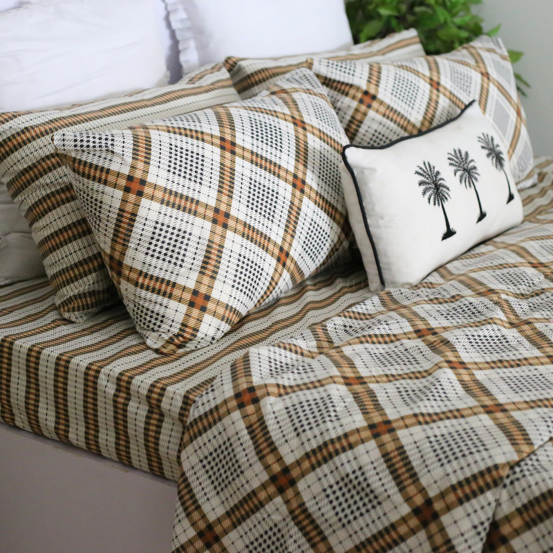 Brown Gingham - Bedset