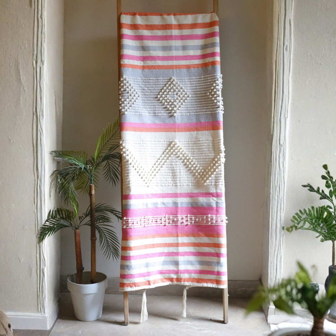 Pink Dune Organic - Handmade Throw