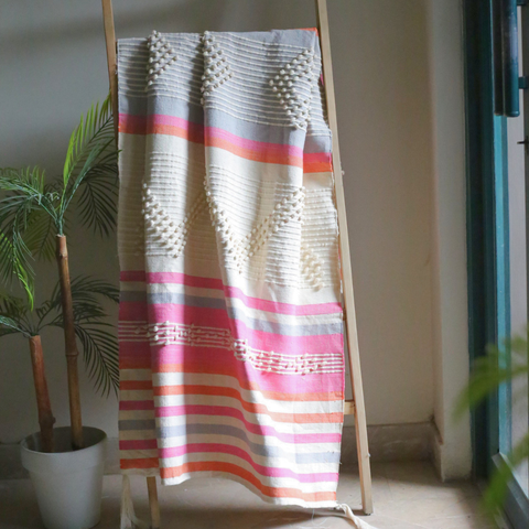 Pink Dune Organic - Handmade Throw