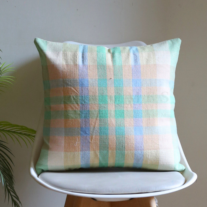 Plaid- Handwoven Cushion Cover