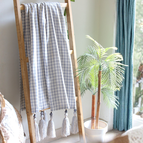 Handmade Organic - Woven Throw (Checkered)