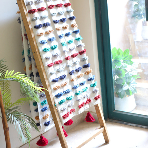 Handmade Organic - Woven Throw (Colored)