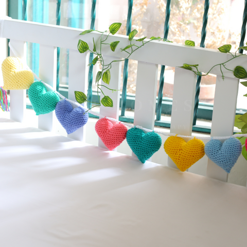 Crochet Heart Garland