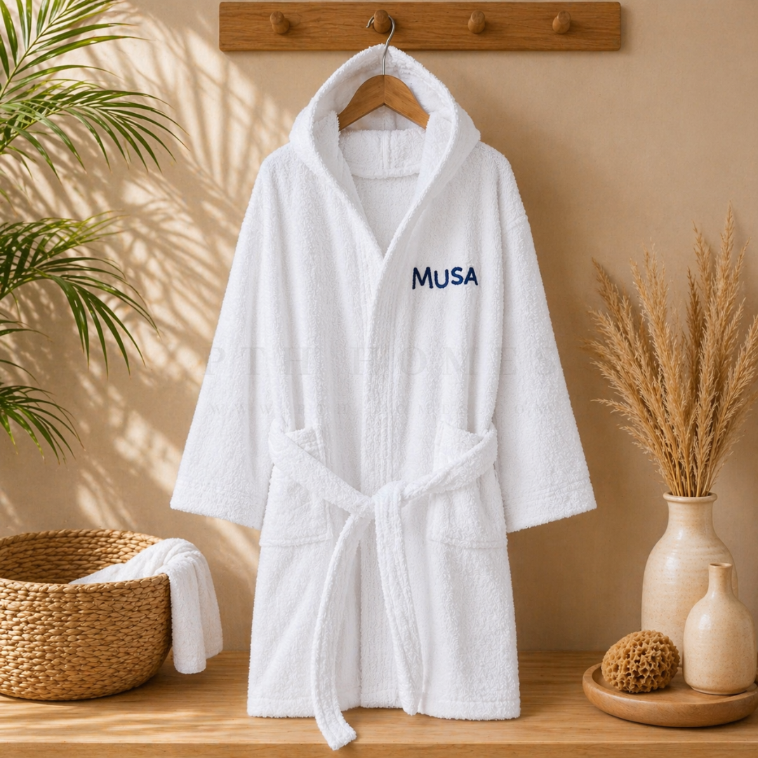 Hooded Bathrobe - Customized Embroidered