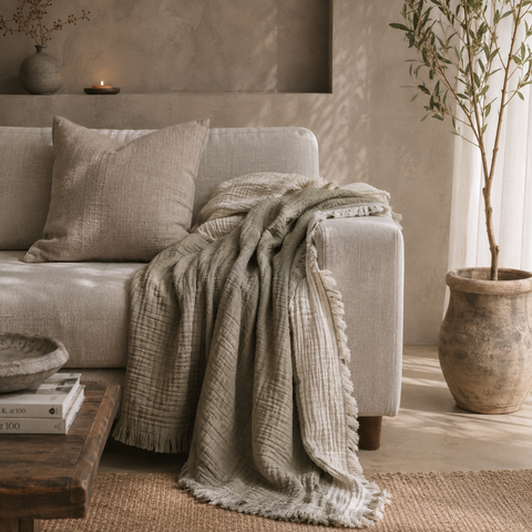 Gauze Muslin - Cotton Throw (Iron)