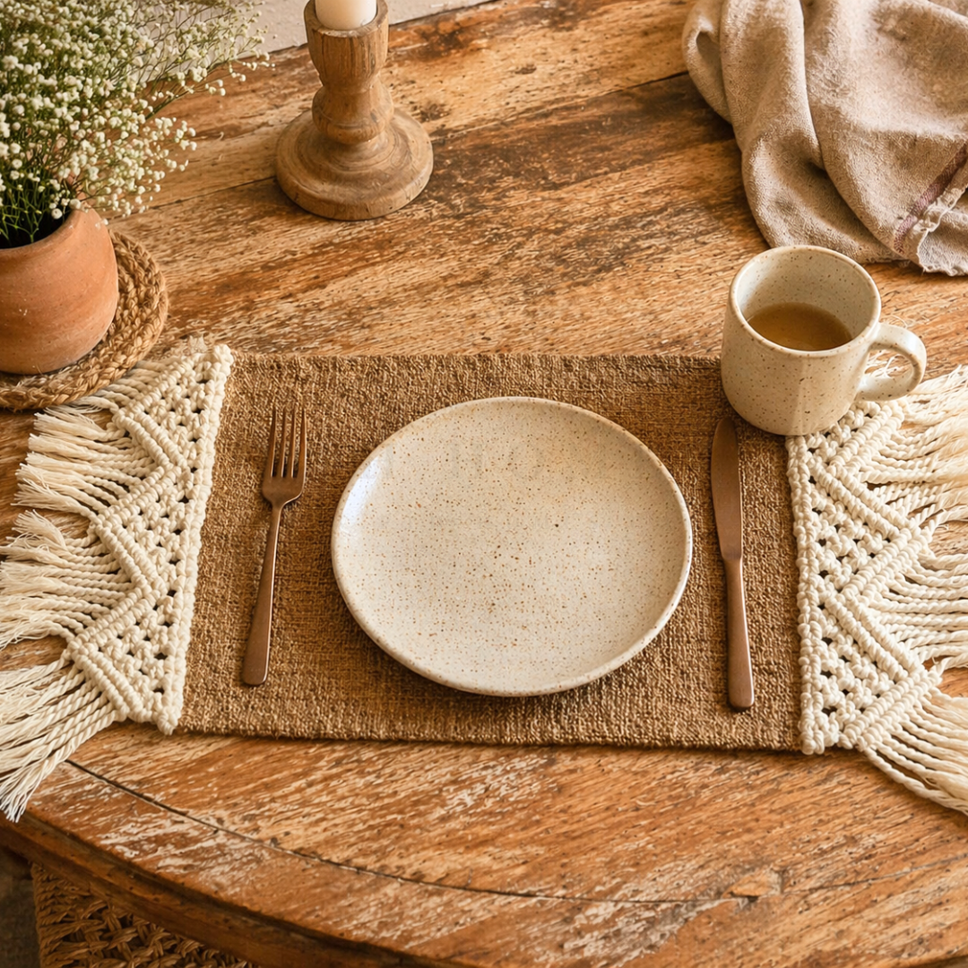 Jute Macrame - Table Runner & Mats