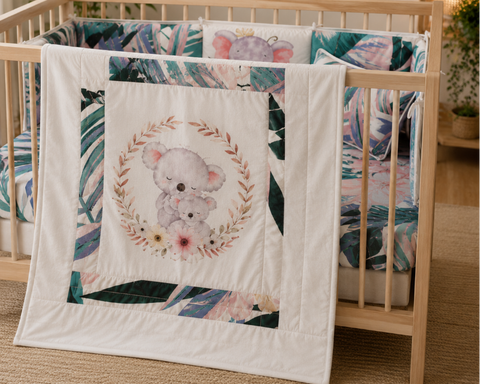 Koala Bloom - Crib Bedding Set