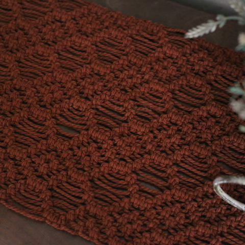 Macrame Table Runner (Brown)