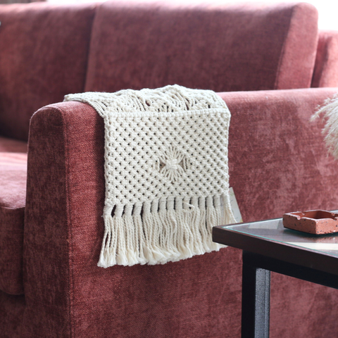 Handmade Macrame Sofa Caddy - Organizer