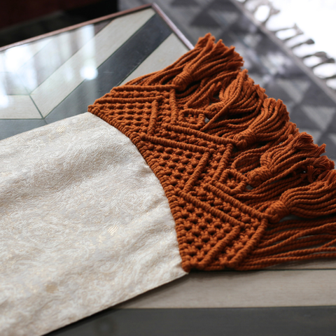 Macrame Table Runner (Royal Hues)