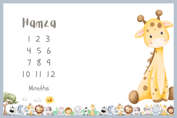 Customized Milestone Blanket For Babies