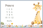 Customized Milestone Blanket For Babies