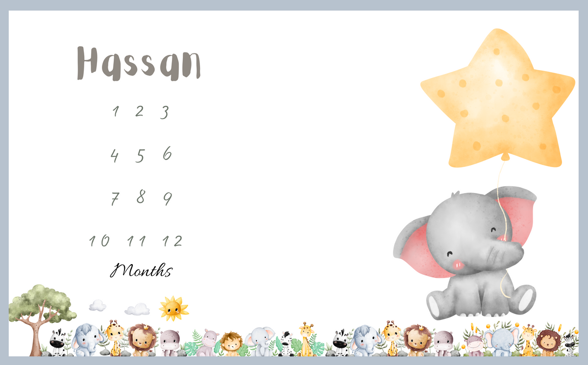 Customized Milestone Blanket For Babies