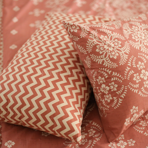 Peach Chevron - Bedset