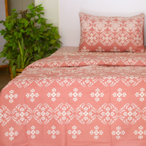 Peach Chevron - Bedset