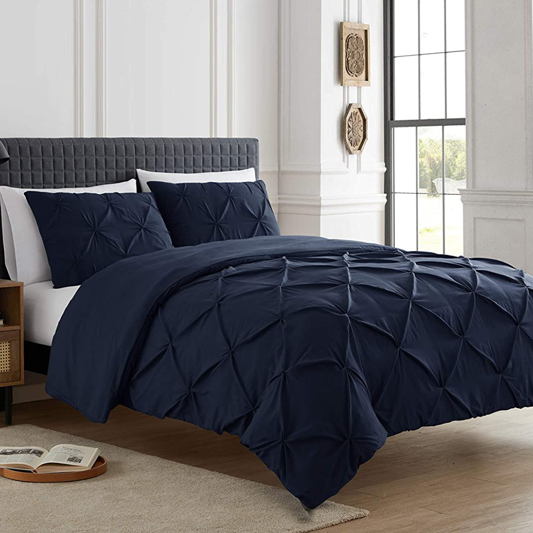 Pintuck Pleated Blue - Duvet Cover Set