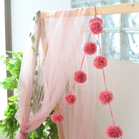 Pom Pom Knitted Garland