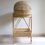 Rattan - Baby Basket with Stand