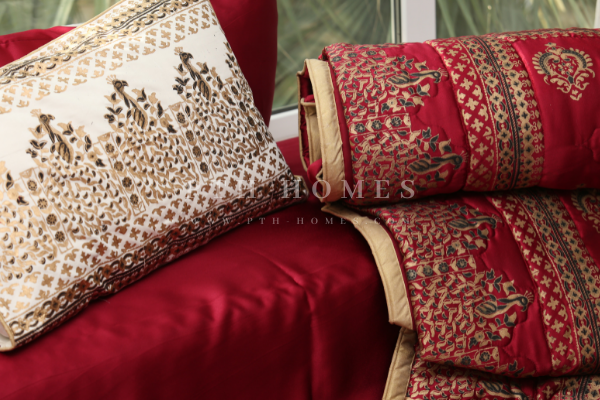 Regal Maroon - Block Printed