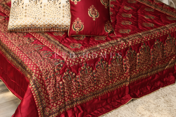 Regal Maroon - Block Printed