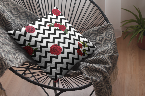 Rosy Chevrons - Cushion Cover