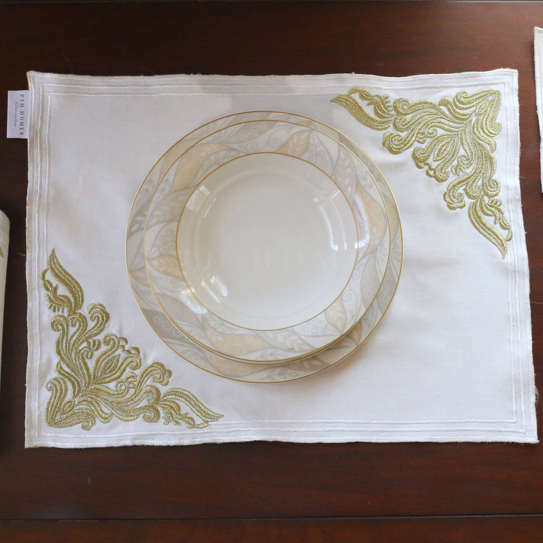 Royal Gold - Embriodered Table Linen