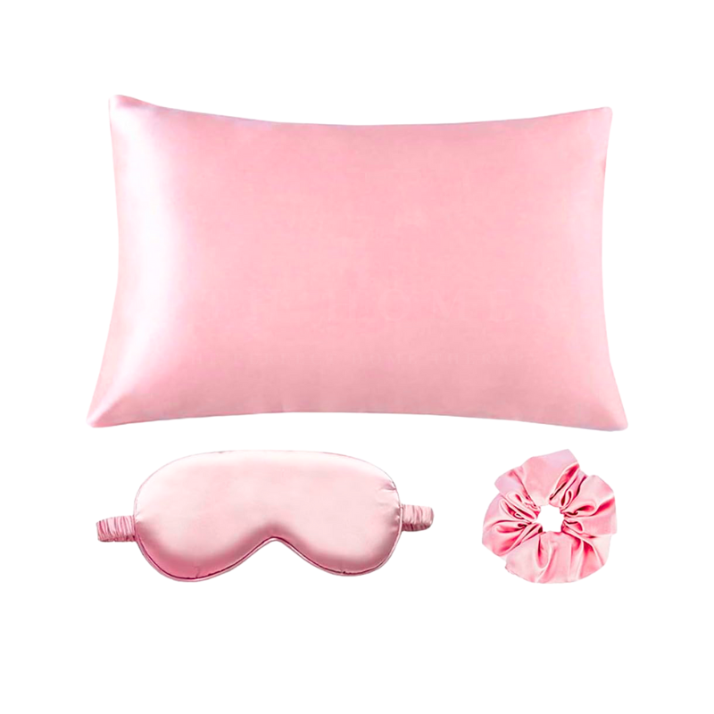 Satin Silk Pillow Case, Eye Mask & Scrunchie