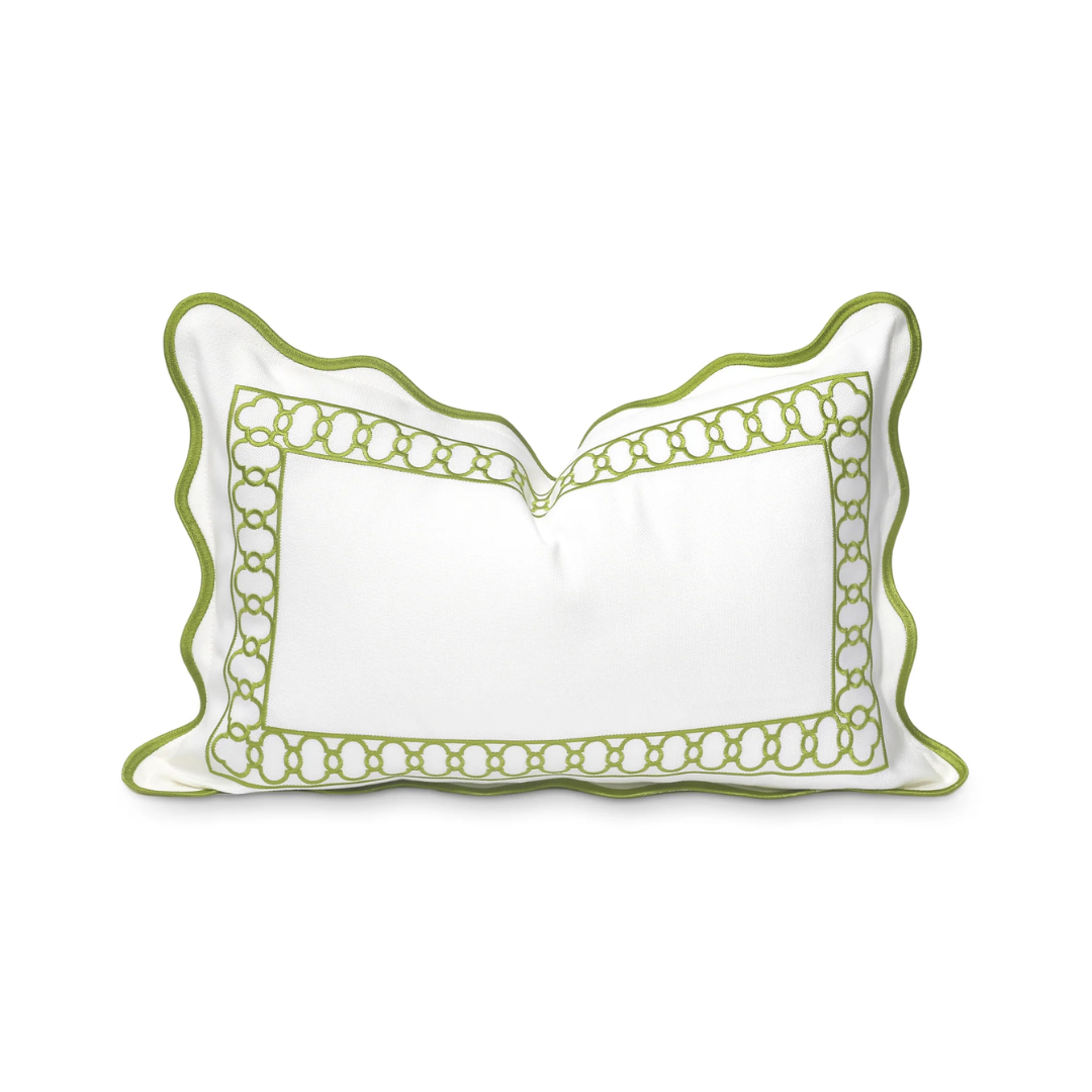 Scalloped - Embriodered Cushions Covers