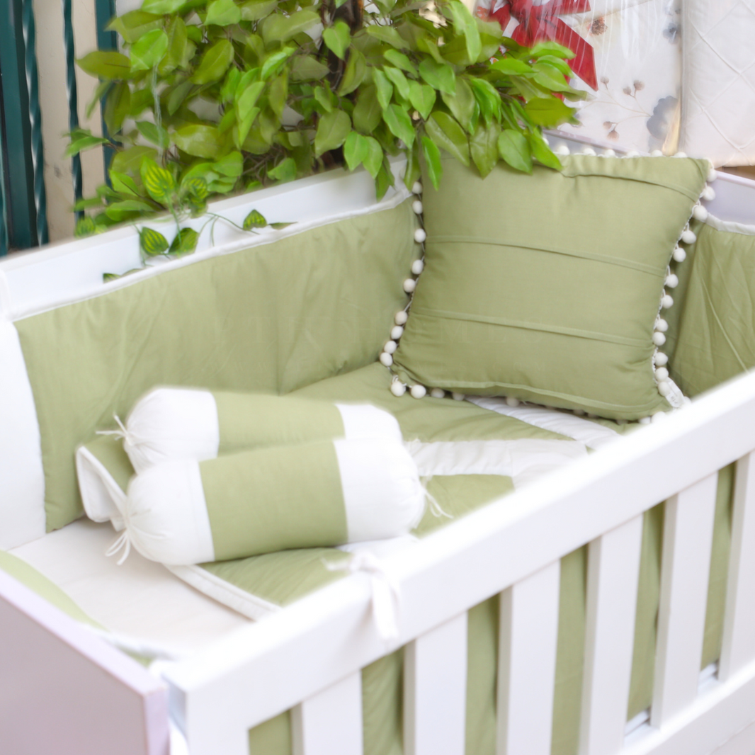 Green cot bedding sales