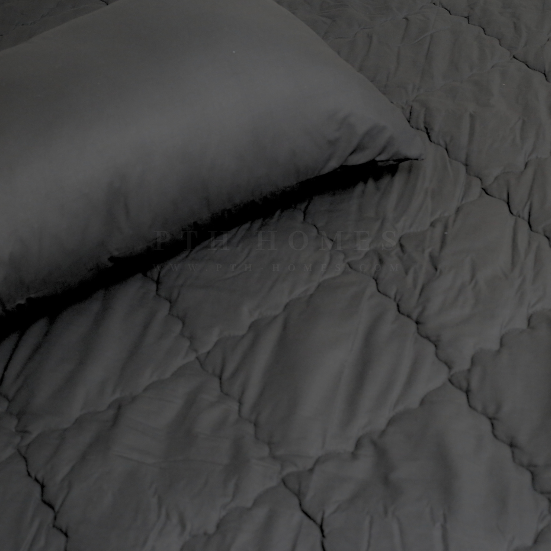 Dark Black - Cotton Percale