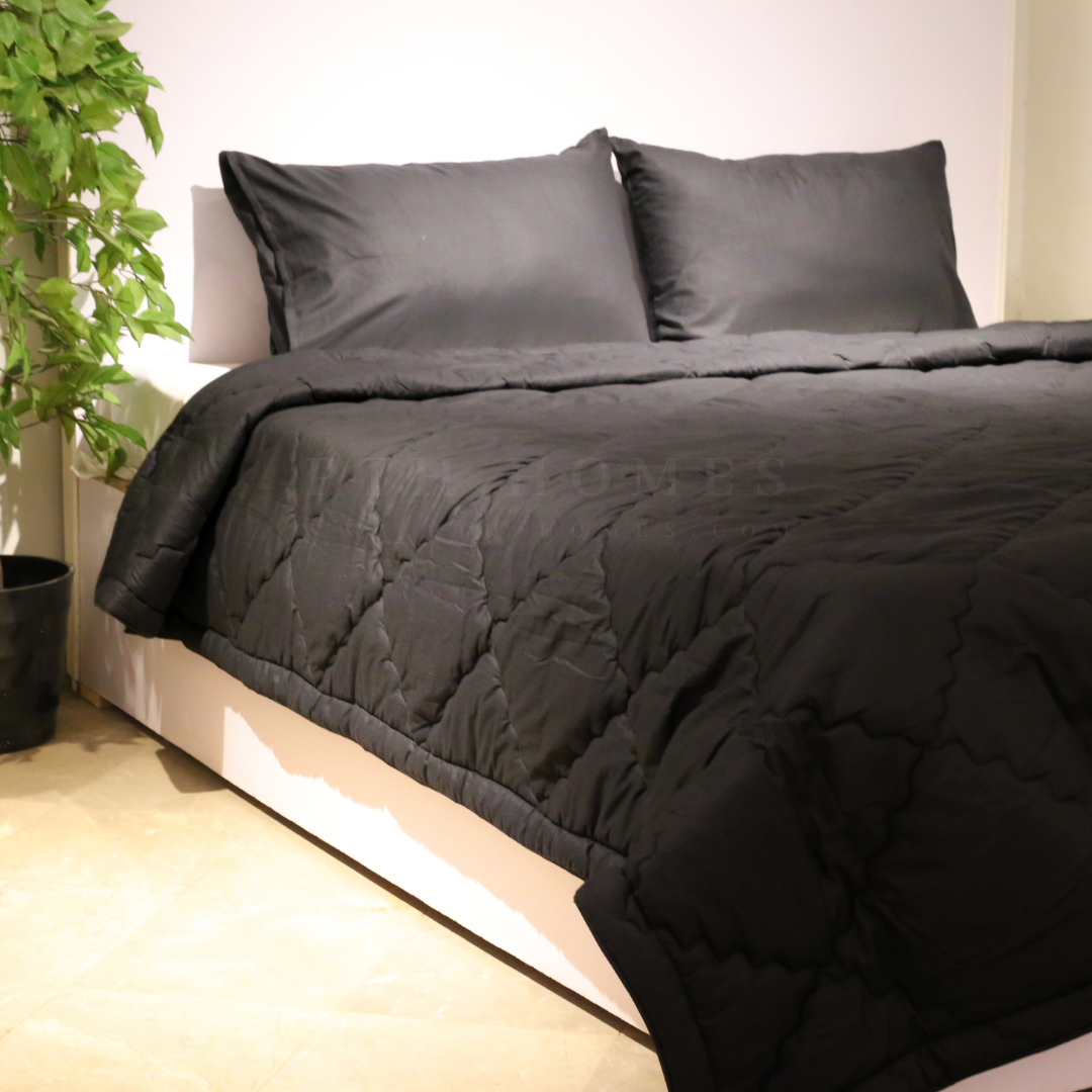 Dark Black - Cotton Percale