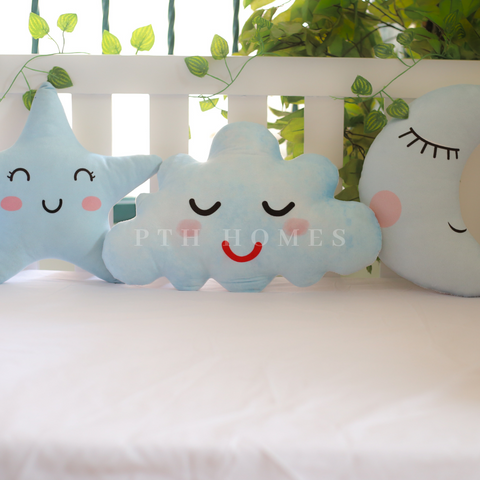 Star, Moon, Cloud Velvet Cushions