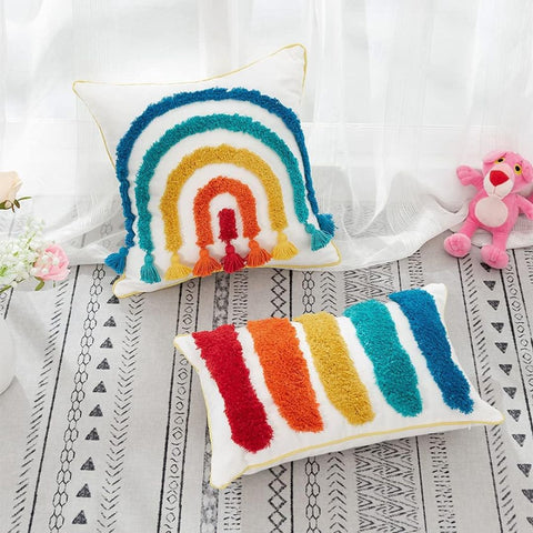 Rainbow - Tufted Cushion Covers