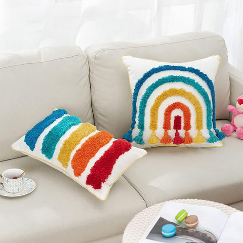 Rainbow - Tufted Cushion Covers