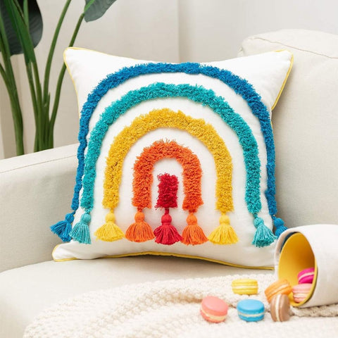 Rainbow - Tufted Cushion Covers