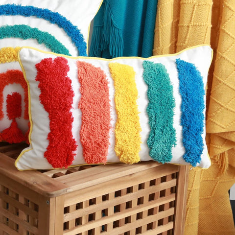 Rainbow - Tufted Cushion Covers