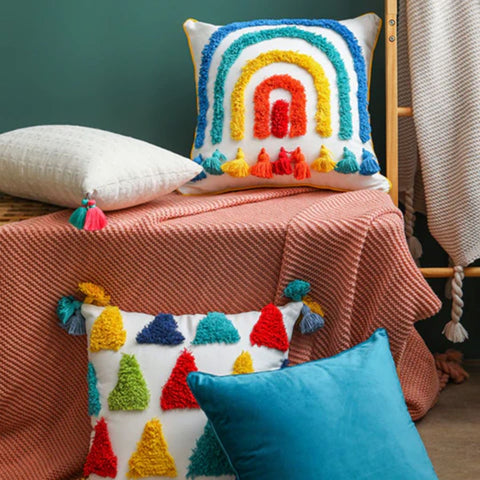 Rainbow - Tufted Cushion Covers