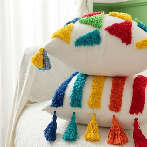 Rainbow - Tufted Cushion Covers