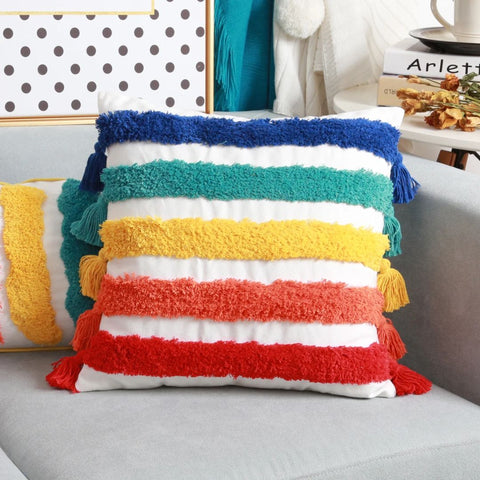 Rainbow - Tufted Cushion Covers