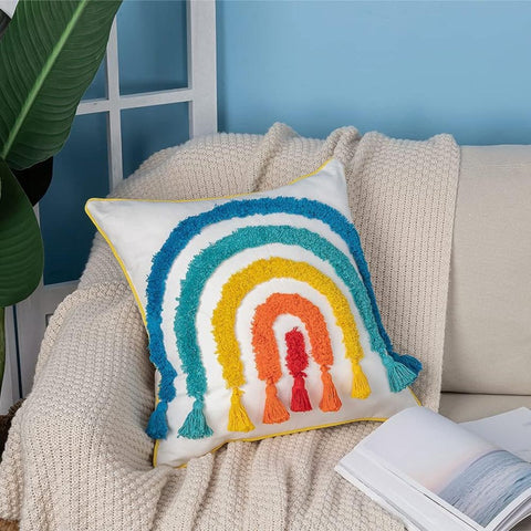 Rainbow - Tufted Cushion Covers